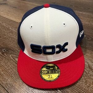 NWT Chicago white Sox new era hat 59fifty Red and Blue size 7 3/8